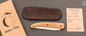    Couteau " Le Passager " de Pierre Thomas - Atelier Odae - Chêne sablé et 14c28n