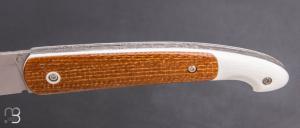    Couteau " Le Passager Summer" de Pierre Thomas - Atelier Odae - G10 et Micarta