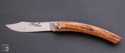   Couteau Le Thiers 11CM par Cognet -  Bois de cerf et 14c28N