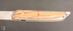 Couteau " Le Galeriste Titane LPO " button-lock par Lepage Knives - Olivier