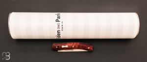     Couteau " Légendary " série numérotée manche en loupe de peuplier rouge - Collaboration entre Eden Park et Ovalie