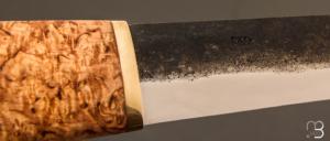 Couteau " Leuku " de chasse de Pekka Tuominen - Bouleau madré