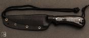 Couteau Light PPF black micarta custom par Fred Perrin