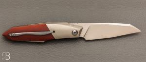    Couteau " Liner lock " custom par Samuel Jugieau - Micarta et lame en RWL34