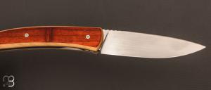  Couteau " Lo-Garithme  " liner lock custom par Lo-Coutelier - Buis/Padouk et lame en RWL34