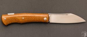    Couteau  "  Lock Back " custom par Laurent Gaillard - Micarta et 14c28N