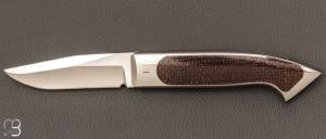    Couteau " Lock - Back " par Julien et Charles Bennica - Micarta et RWL-34