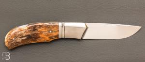   Couteau " Lock-back" custom pliant par Mathis Poujol - Ivoire de mammouth et RWL34