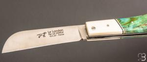 Couteau de poche " London " par Le Fidèle - Bouleau stabilisé et os