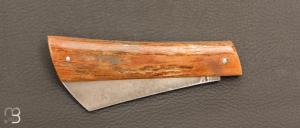   Couteau " London " custom par Samuel Guichard - Ivoire de mammouth et damas de Mickael Moing