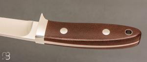   Couteau " Loveless Lamb Handled Bird " par Shaun Bruwer - Westinghouse micarta et RWL34