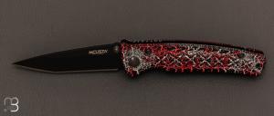  Couteau pliant MC-004-015 Fusion VG-10 San-Maï noir / rouge par MCUSTA - Limited Edition 2023