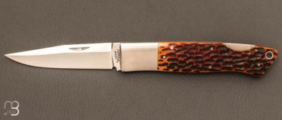 Couteau " MF custom " par Jess Horn - Jigged Bone et ATS-34