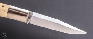    Couteau  " MF XL " lock back par Jess Horn - Ivoire de mammouth 