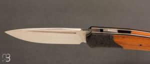    Couteau " Merops S-Lock "  par Olivier Lamy - Skua Coutellerie - Micarta et lame en RWL34