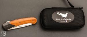    Couteau " Merops S-Lock "  par Olivier Lamy - Skua Coutellerie - Micarta et lame en RWL34