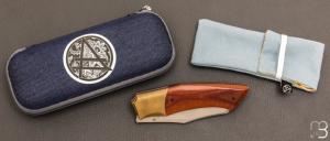 Couteau  "  custom " Micarta et lame en RWL34 de Berthelemy Gabriel - La Forge Agab