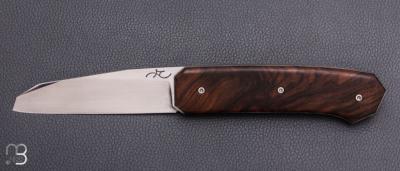    Couteau  " NRV  " custom par Alban Campagnola - Noyer et lame en RWL34