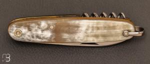 Couteau  "  Navette " pliant par Issarinox - Corne blonde