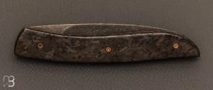 Couteau   "   le Névé " fibre de carbone - Lame 14C28 par Tim Bernard