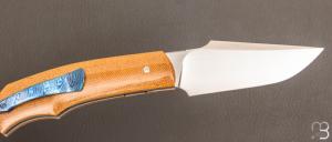 Couteau  "  New Hardy " custom par Rémi Lavialle - RWL34 et micarta Westinghouse