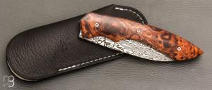  Couteau " New Harfang " custom par Nicolas Kowal - Bois de fer et Damasteel® "Bifrost"