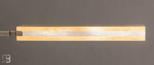    Couteau " O²  ressort invisible " par Nicolas Couderc - Laiton vieilli et lame en RWL34