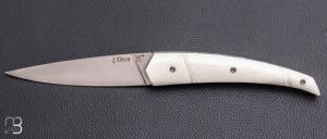   Couteau  " ORCA " pliant par l'Atelier Les 2 Diables - Os et 14c28N