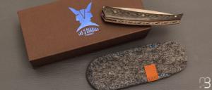   Couteau " ORCA " pliant par l'Atelier Les 2 Diables - Fibre de carbone et 14c28n