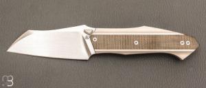 Couteau " Octavus Micarta  / Titanium" Frame-lock par Bastards Knives X Gabriel Berthelemy