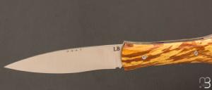   Couteau " L'Oegopsyde " fait main par Laraud Blade  - Hêtre échauffé et 14C28
