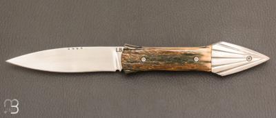   Couteau " L'Oegopsyde " fait main par Laraud Blade  - Ivoire de mammouth et 14C28