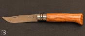 Couteau Opinel N°8 inox olivier avec plumier