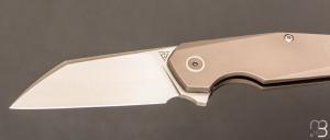   Couteau " P'ti "  custom par Philippe Jourget - Titane/Damas et CPM 154 CM