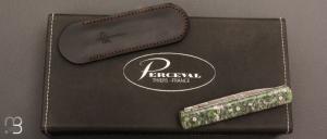   Couteau Perceval " Le Français " - Lame Damas et Vert d'Orezza