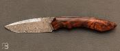 Couteau " Petit Duc " Bois de fer d'arizona et damasteel par Nicolas Kowal