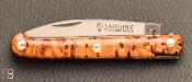 Couteau " Petit Laguiole droit " 9 cm en loupe d'if stabilisée par Passion France