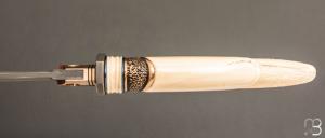   Couteau "Pièce unique  " de Benoit Maguin - Lame sandwich et ivoire de phacochère