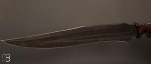    Couteau " Pièce unique XXL " fixe de Samuel Lurquin - Bois de fer d'Arizona et W2
