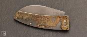 Couteau "Pit" Cran forcé fer et laiton par Mickaël Moing