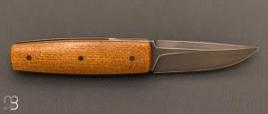  Couteau  "  Puukko  " pliant Micarta jute des Forges d'Haraldr