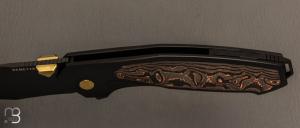Couteau " RT-Kingfisher RTKF5 " par Remette RT - Titane/Copper Carbon et lame en M390