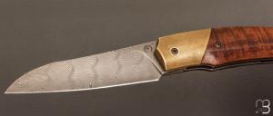    Couteau " Racer " custom par Arnaud Dallier - Gidgee et damas