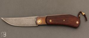   Couteau " Ronin pimontais " par Tony Ruot - Micarta ancien et C130