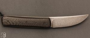   Couteau " Sanjo " custom par Guy Poggetti - Fibre de carbone et Elmax
