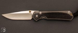 Couteau " Sebenza 31 Small Bog Oak inlay " S31-1100 de Chris Reeve 