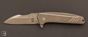 Couteau " Shard " frame lock titane et lame en CPM 154 par Tom Krein