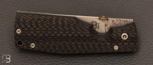 Couteau "  Sika  " custom par Torpen Knives - Jérôme Hovaere - Fibre de carbone et N690
