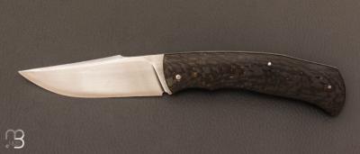  Couteau " Slipjoint " Fatcarbon® et lame en RWL34 par Grégory Picard