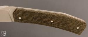   Couteau " Slipjoint " custom par Guy Poggetti - Micarta et 14c28n